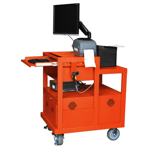 Carrinho estação de trabalho - PMC-R3SK - Storage Battery Systems, LLC - metálico / com prateleiras / multiuso