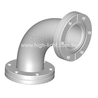 Conexão hidráulica - CR-EL90 series - Highlight Technology Corp. - flangeada / cotovelo de 90° / em aço inoxidável