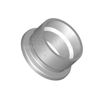 Flange de vácuo - KF series - Highlight Technology Corp. - em aço inoxidável / com pescoço