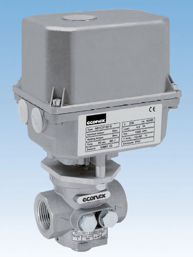 Válvula de macho cônico - 6.5 m3/h, 500 mbar | MPV series - ECONEX S.R.L. - com acionamento elétrico / de regulação / para gás