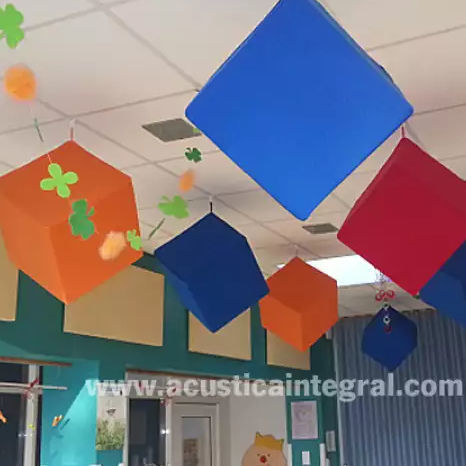 Painel sanduíche núcleo de espuma - ACUSTIART-CUBE - Acústica Integral - Soundproofing - em tecido / para teto / de piso
