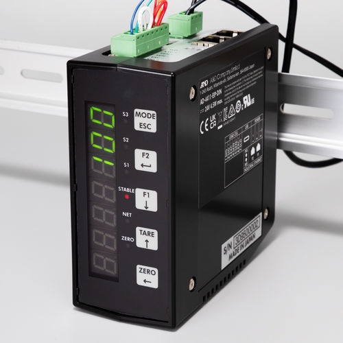 Indicador de peso Ethernet - AD-4411 series  - A&D COMPANY, LIMITED - com display LED / para trilho DIN / embutido
