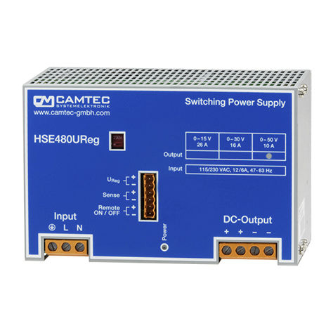 Fonte de alimentação elétrica para trilho DIN - HSEUreg04801 - Camtec Power Supplies GmbH - CA/CC / programável