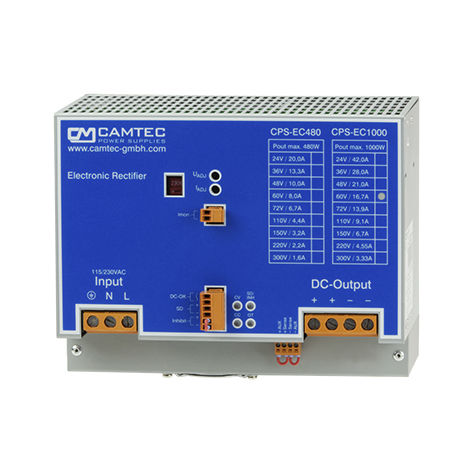 Carregador de bateria para trilho DIN - CPS-EC1000 - Camtec Power Supplies GmbH - universal