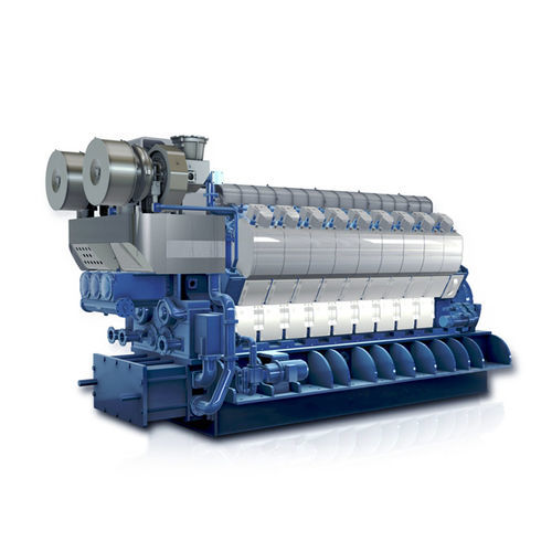 Motor a diesel - H25/33 series - Hyundai Heavy Industries-Marine Engine - multicilíndrico / para grupo gerador de energia / marítimo