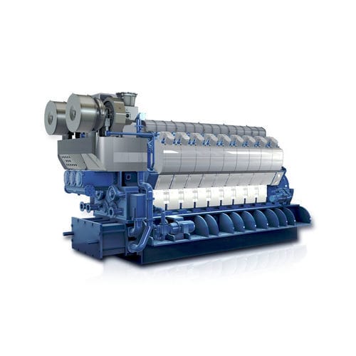 Motor a diesel - H25/33V series - Hyundai Heavy Industries-Marine Engine - a gasolina / multicilíndrico / para grupo gerador de energia