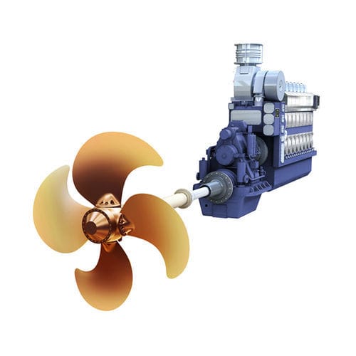 Motor de combustão interna bicombustível - H27DFP - Hyundai Heavy Industries-Marine Engine - a diesel / multicilíndrico / para aplicações marítimas