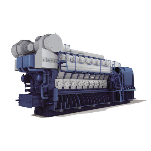 Motor a gás - H35/40GV series - Hyundai Heavy Industries-Marine Engine - multicilíndrico / para grupo gerador de energia / para a produção de eletricidade