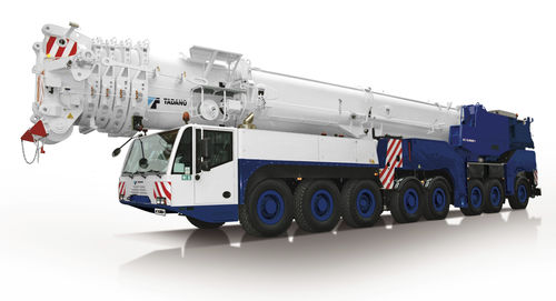 Guindaste montado em caminhão - AC 8.500-1 - TADANO FAUN - com lança elevatória / para terrenos acidentados / de elevação
