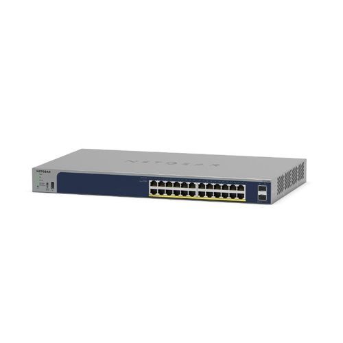 Switch de rede inteligente - GS724TPPv3 - NETGEAR - 24 portas PoE / Gigabit Ethernet / convencional