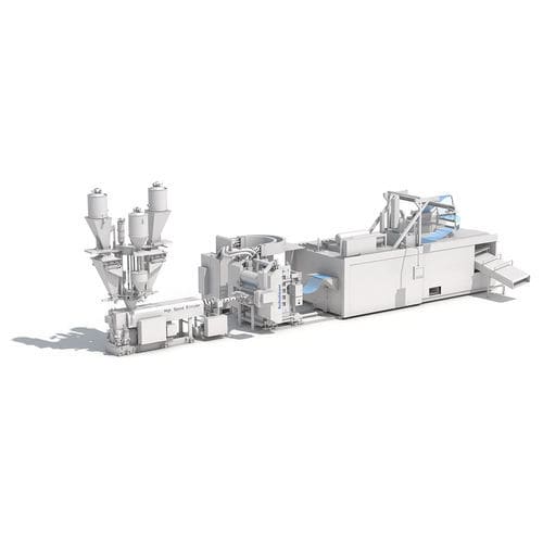 Linha de extrusão de filmes planos - MIREX  - Reifenhäuser Extrusion Technology GmbH & Co. KG - para reciclagem de plástico / para termoplásticos / de filme para termoformagem