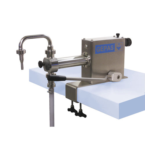 Envasadora semiautomática - AH - GEPAS mbH - para diversos tipos de recipientes / para garrafas de vidro / de ampolas