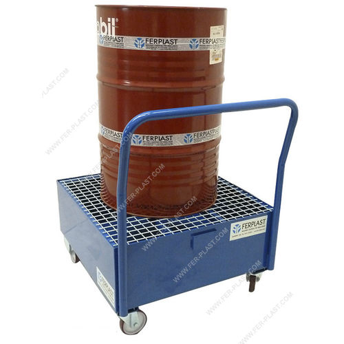 Bacia de contenção para tambores - FPB821R, FPB822R - Ferplast - em aço / móvel / com grelha galvanizada