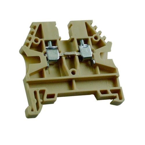 Borne com ligação de parafuso - ER2.5BEIGE - IMO Precision Controls Limited - para trilho DIN / bege / 2 polos