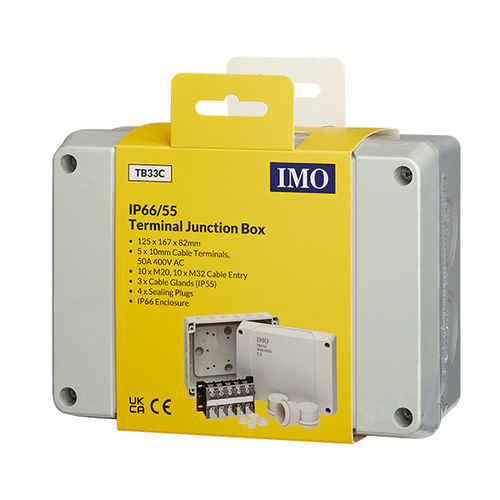 Caixa de passagem elétrica de parede - TB33C - IMO Precision Controls Limited - IP66 / IP55 / em material plástico