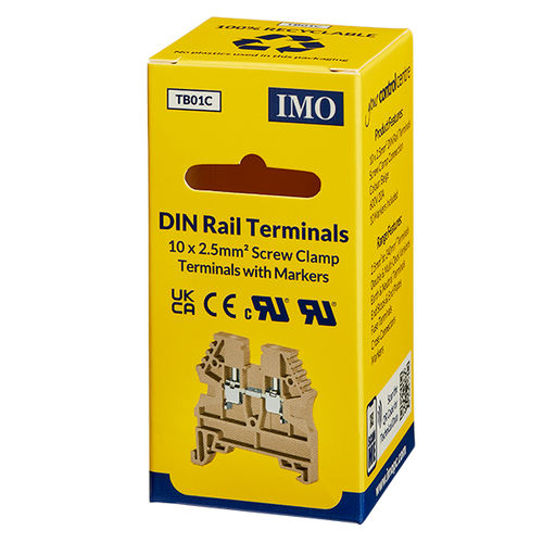 Borne para trilho DIN - TB01C - IMO Precision Controls Limited - com ligação de parafuso / de plástico / unipolar