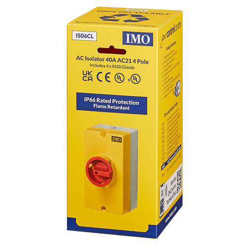 Seccionador manual - IS06CL - IMO Precision Controls Limited - de baixa tensão / 4 polos / CA