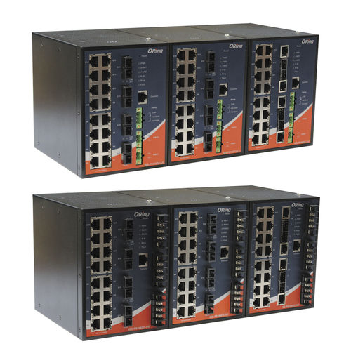 Switch de rede gerenciável - IGS-P9164 series - Oring Industrial Networking Corp. - 20 portas / Gigabit / para trilho DIN