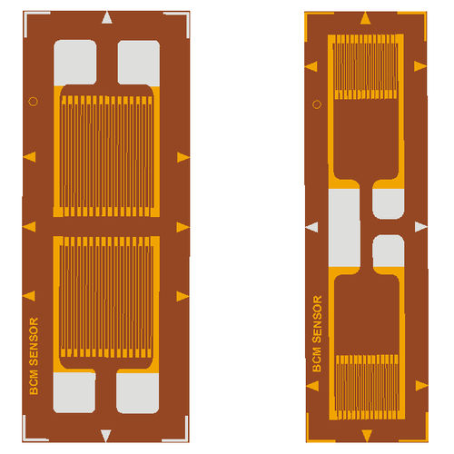 Extensômetro resistivo - GB series - BCM SENSOR TECHNOLOGIES bv - de seção retangular / para análise de limitações / meia ponte