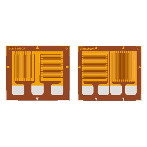 Extensômetro resistivo - BB series - BCM SENSOR TECHNOLOGIES bv - do tipo roseta / biaxial de duas grades / com grade dupla