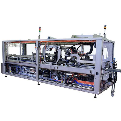 Encaixotadora/embaladora de bandejas de alta velocidade - CM/HTW - meurer Verpackungssysteme GmbH - wrap-around / contínua / com servoacionamento