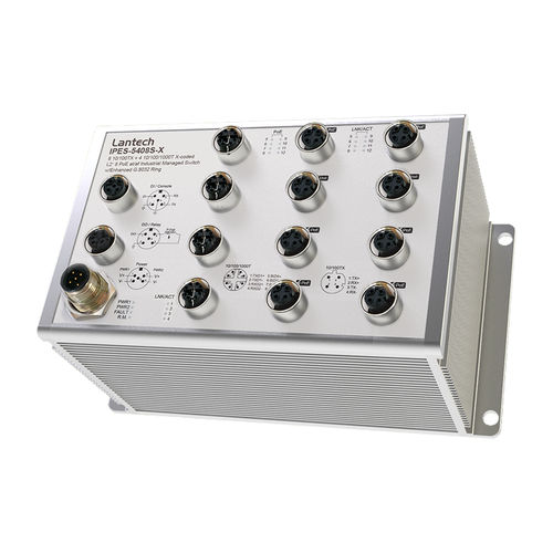 Switch de rede gerenciável - IPES-5408S series - Lantech Communications Europe GmbH - 12 portas / Gigabit / para trilho DIN