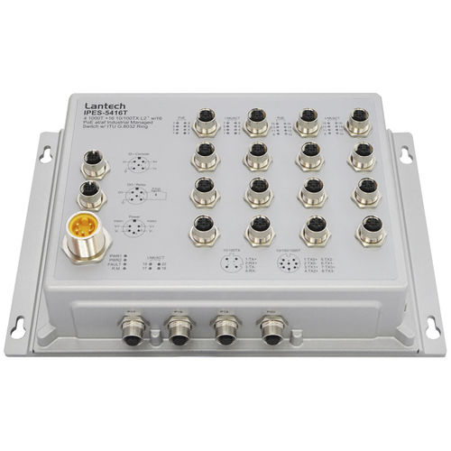 Switch de rede gerenciável - IPES-5416T-16 series  - Lantech Communications Europe GmbH - 20 portas / para trilho DIN / de parede