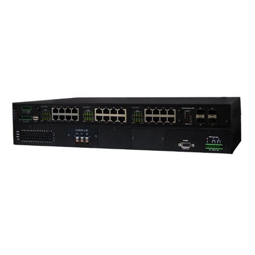Switch de rede gerenciável - IPES-3424DSFP-2P-PT series - Lantech Communications Europe GmbH - 28 portas / Gigabit / para trilho DIN