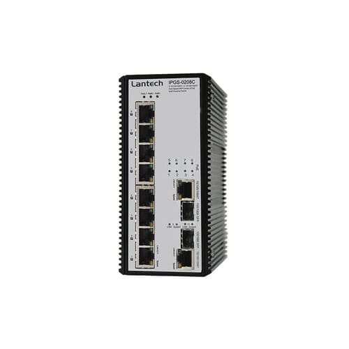 Switch de rede não gerenciável - IPGS-0208C series - Lantech Communications Europe GmbH - 10 portas / Gigabit / com conexão sem fio