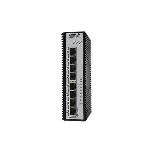 Switch de rede não gerenciável - IPGS-0008B series - Lantech Communications Europe GmbH - 8 portas / com conexão sem fio / para trilho DIN