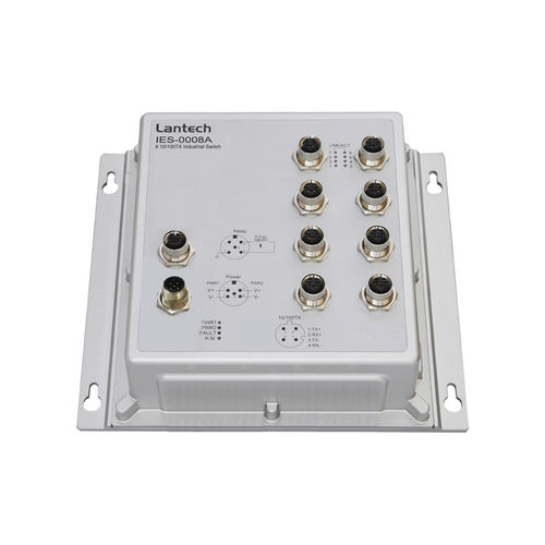 Switch de rede não gerenciável - IES-0008A series - Lantech Communications Europe GmbH - 8 portas / para trilho DIN / de parede