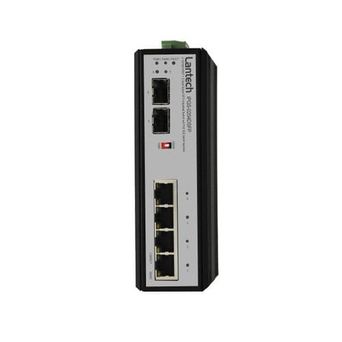 Switch de rede não gerenciável - IPGS-0204DSFP series - Lantech Communications Europe GmbH - 6 portas / para trilho DIN / de parede