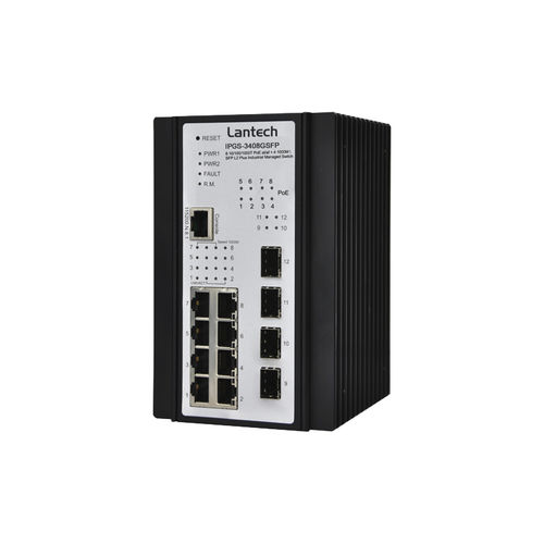 Switch de rede gerenciável - IPGS-3408GSFP series - Lantech Communications Europe GmbH - 12 portas / Gigabit / de nível 2