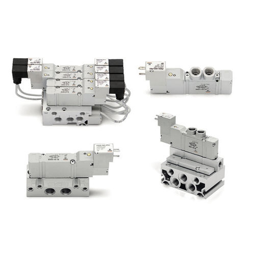 Válvula direcional pneumática spool - E series - CAMOZZI AUTOMATION - de acionamento pneumático / de controle elétrico / de 5/2 vias