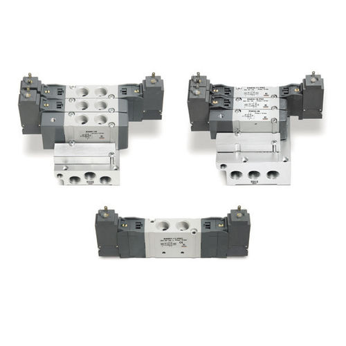 Válvula direcional pneumática spool - EN series - CAMOZZI AUTOMATION - de acionamento pneumático / de controle elétrico / de 5/2 vias