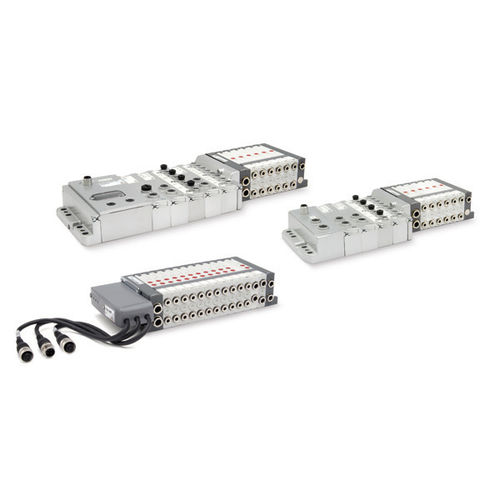 Ilha de válvulas spool - F series - CAMOZZI AUTOMATION - de controle elétrico / de acionamento pneumático / de 2/2 vias