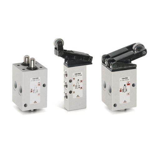 Válvula direcional pneumática spool - 1, 3 series - CAMOZZI AUTOMATION - tipo poppet / de acionamento mecânico / 3/2 vias
