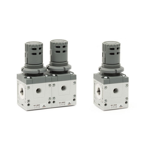 Regulador de pressão para ar comprimido - MD series - CAMOZZI AUTOMATION - de membrana / de simples estágio / em poliamida