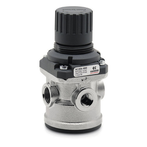 Regulador de pressão para ar comprimido - N series - CAMOZZI AUTOMATION - de membrana / de simples estágio / em latão