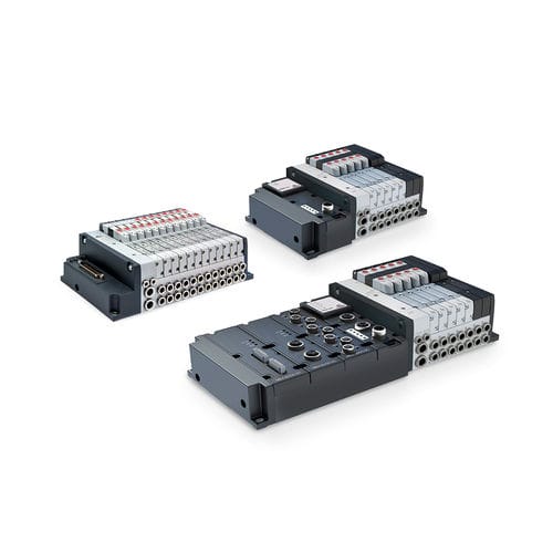 Ilha de válvulas spool - D series  - CAMOZZI AUTOMATION - de controle elétrico / 3/2 vias / de 5/2 vias