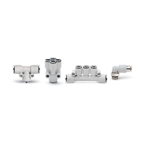 Conexão em tecnopolímero - 7000 series - CAMOZZI AUTOMATION - para ar comprimido / de roscar / rápida