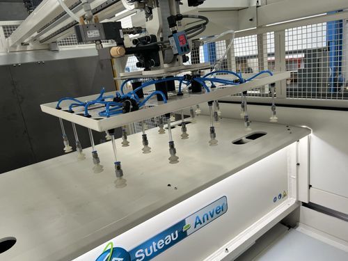 Empilhador de alimentação - Suteau-Anver - para ventosa / para transportador / para paletes