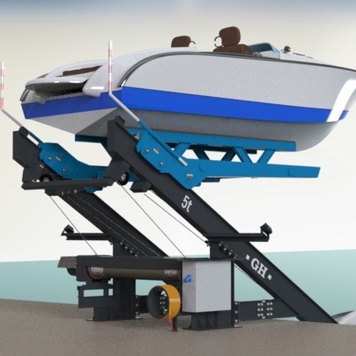 Sistema de lançamento de navios - GH Cranes & Components