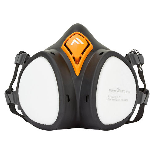 Máscara de proteção descartável - P440BKR - Portwest Clothing Ltd - semifacial / de prender na cabeça / preta