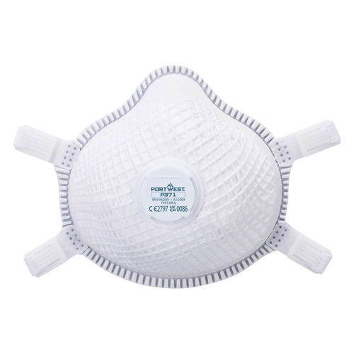 Máscara de proteção descartável - P371WHR - Portwest Clothing Ltd - semifacial / de prender na cabeça / branca