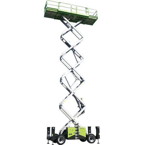 Plataforma elevatória tipo tesoura para terrenos acidentados - ZS1623RT - Zoomlion Heavy Industry Science & Technology Co., - com rodas / a diesel / para ambiente externo