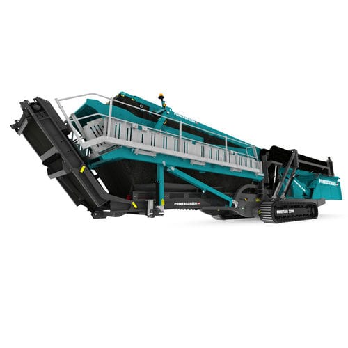 Peneira para construção civil - CHIEFTAIN 2200  - Powerscreen - móvel / para produtos a granel / 2 frações