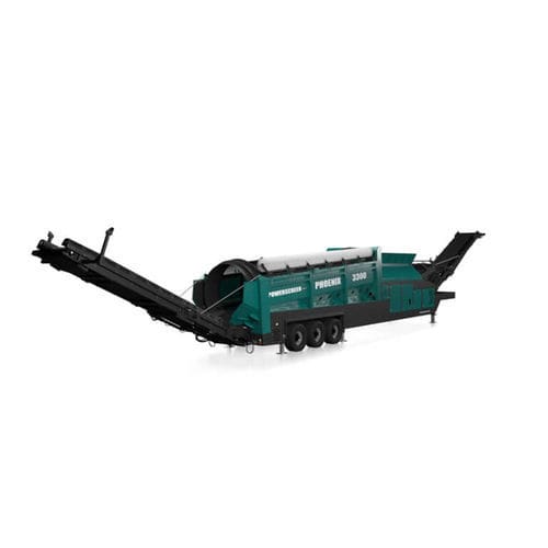 Peneira vibratória - Phoenix 3300 - Powerscreen - de tambor / para produtos a granel