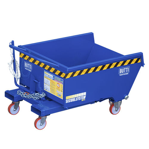 Caçamba basculante em aço - 750R - BUTTI - para resíduos / para empilhadeira / para empilhadeira stacker