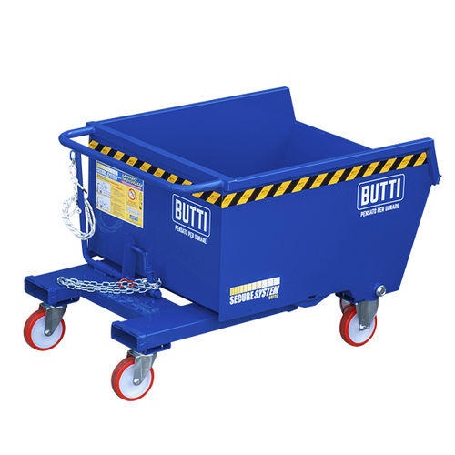 Caçamba basculante em aço - 751R - BUTTI - para resíduos / para empilhadeira / para empilhadeira stacker